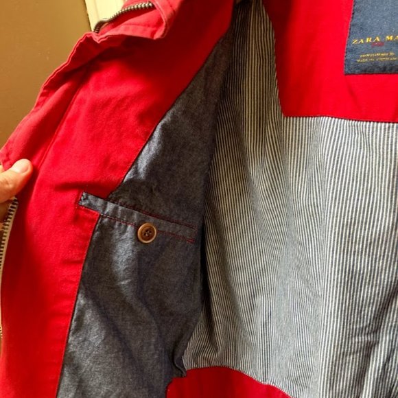 Zara Men's Military Field Jacket with hood (M) - Picture 7 of 8